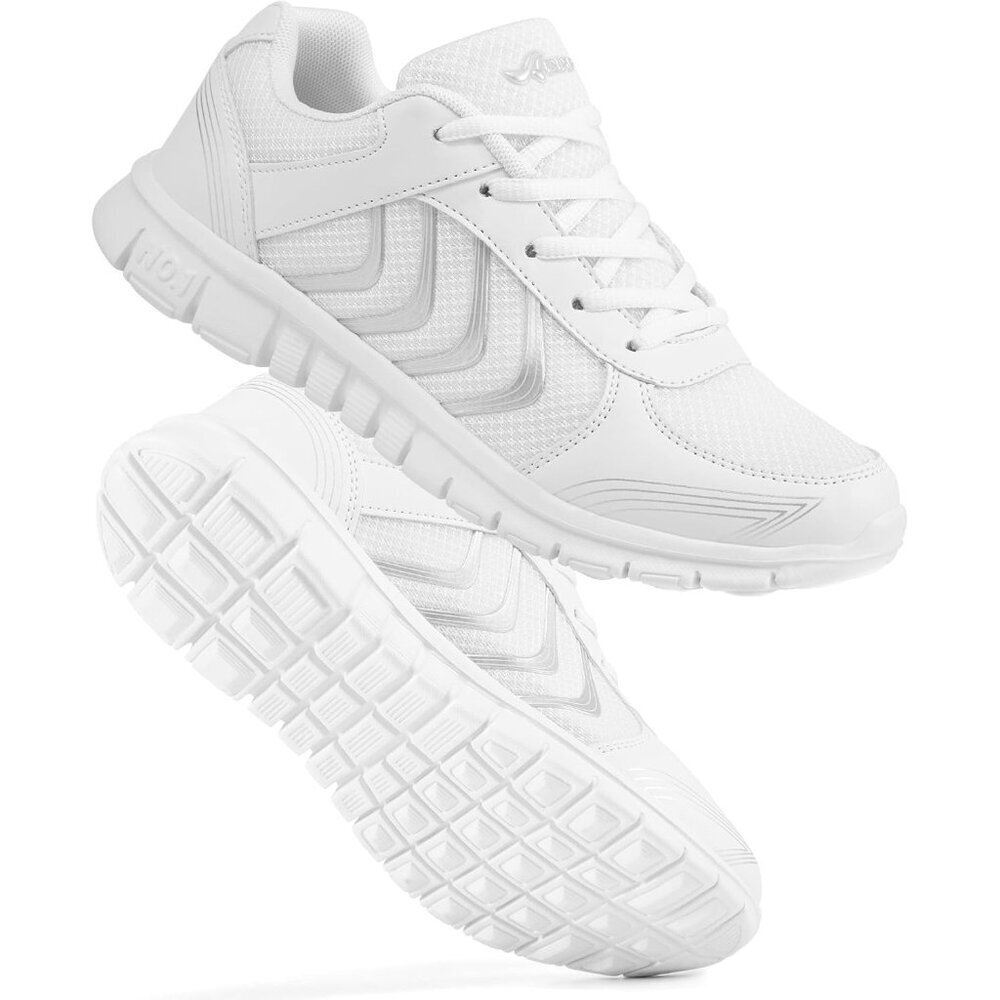 Women Running Shoes Slip On Walking Non Slip Comfortable Fashion Tennis White